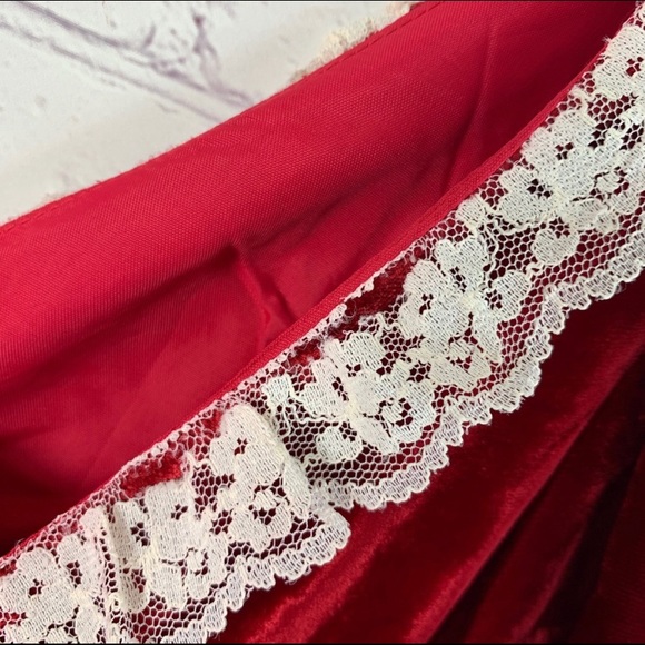 Vintage 50 60s Long Maxi Velvet Dress Size S/M - Picture 4 of 4